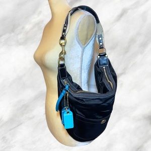 Vintage Coach Hampton Large Nylon Hobo Bag